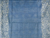 Blue Lines Cotton Banswara Batik Print Saree