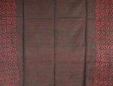 Brown Batik Cotton Banswara Batik Print Saree