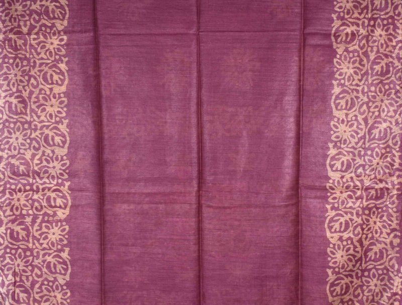 Violet Cotton Banswara Batik Print Saree