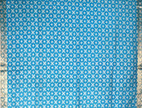 Blue Cotton Silk Print Saree