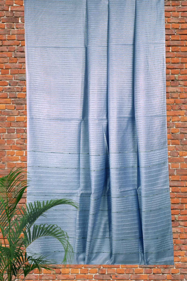 Light Blue Cotton Silk Weaving Saree
