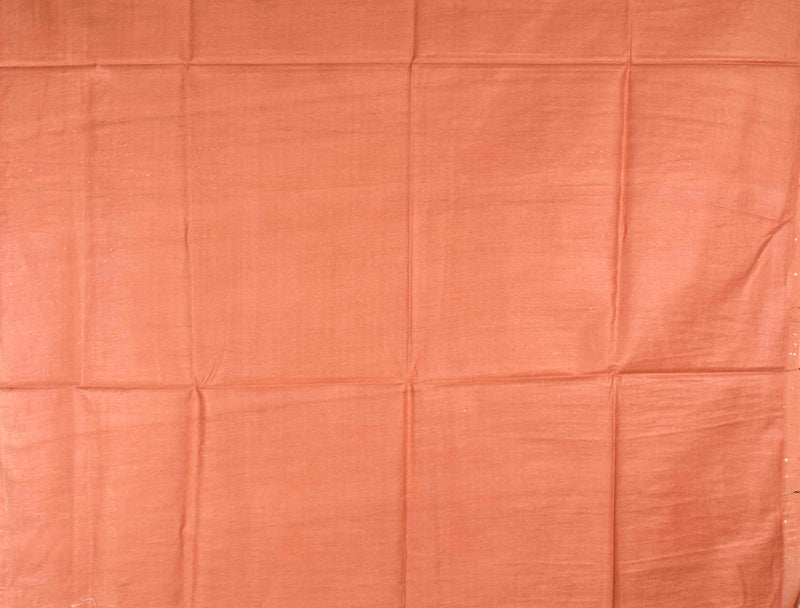 Peach Cotton Silk Weaving Saree
