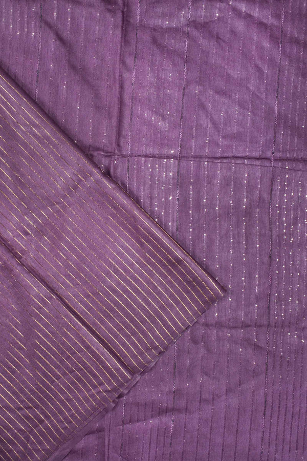 Violet Cotton Silk Weaving Saree