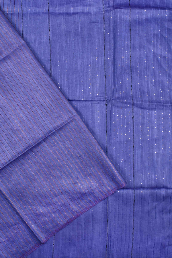 Violet Blue Cotton Silk Weaving Saree