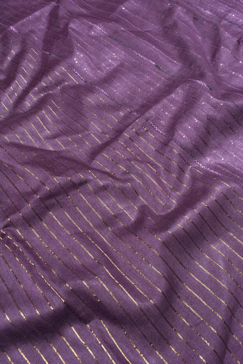 Violet Cotton Silk Weaving Saree