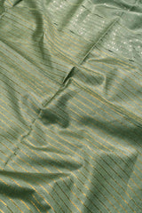 Light Green Cotton Silk Weaving Saree