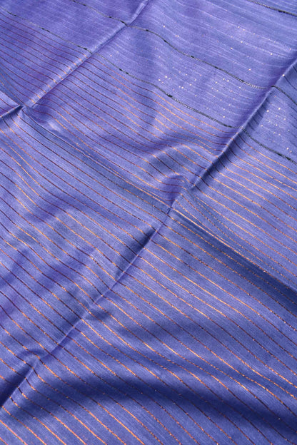 Violet Blue Cotton Silk Weaving Saree