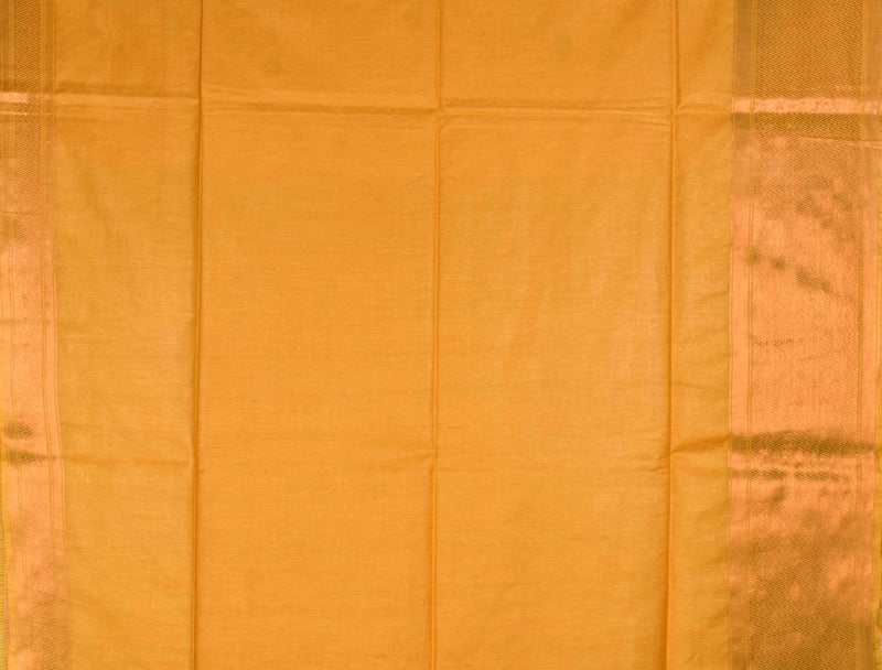 Orange Cotton Silk Butta Saree