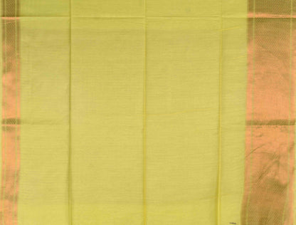 Yellow Cotton Silk Butta Saree