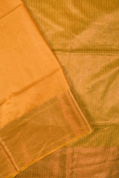 Orange Cotton Silk Butta Saree