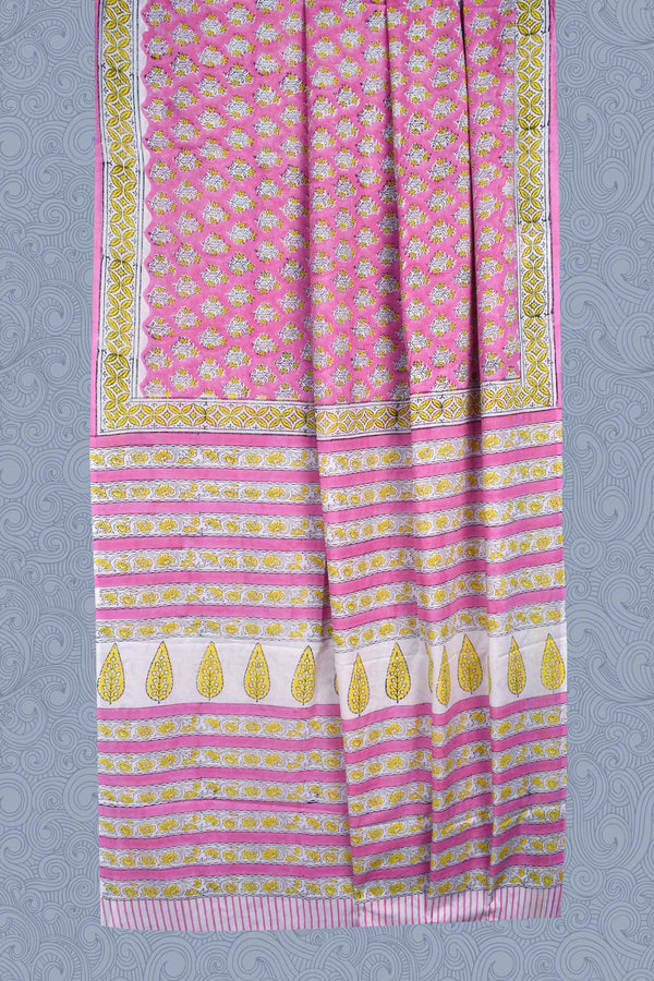Rose Jaipur Cotton Print Saree