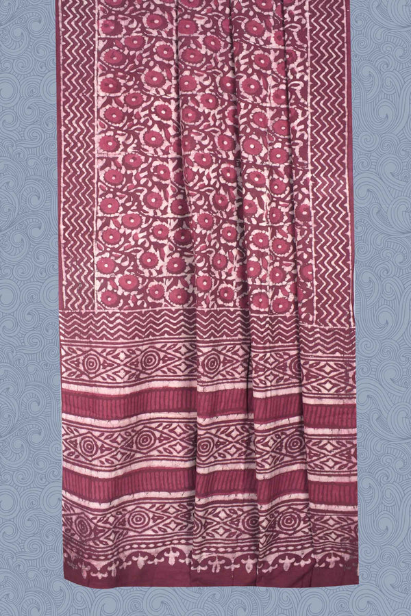Pink Jaipur Cotton Print Saree