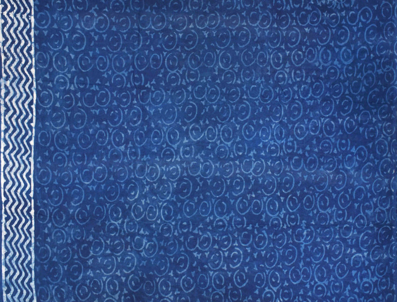 Indigo Blue Jaipur Cotton Print Saree