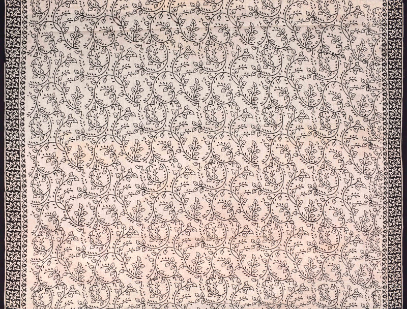 Dark Red Jaipur Cotton Print Saree