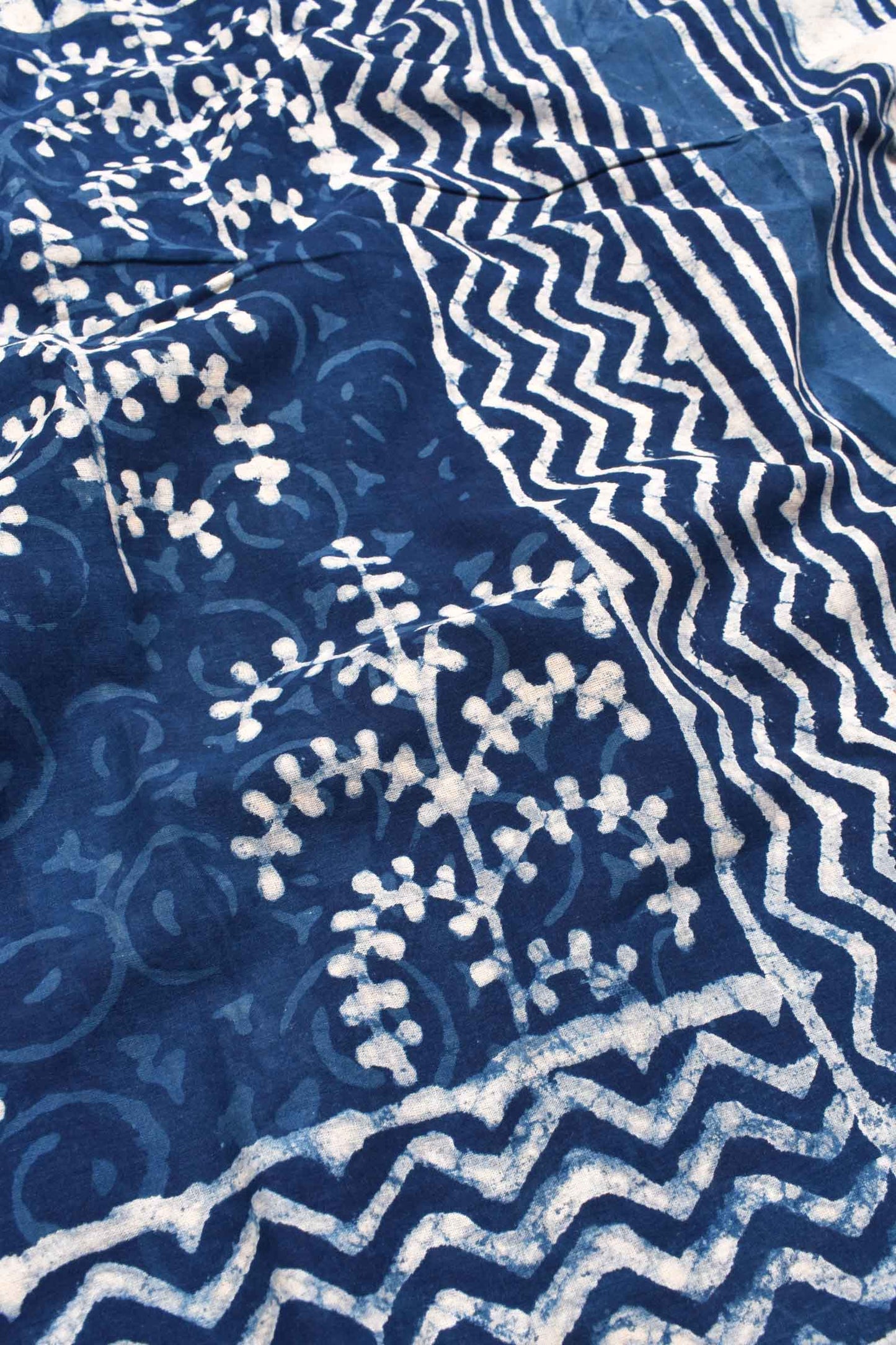 Indigo Blue Jaipur Cotton Print Saree