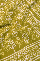 Green Jaipur Cotton Print Saree