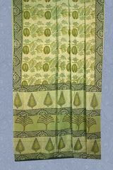 Green Lotus Jaipur Cotton Ajrakh Print Saree