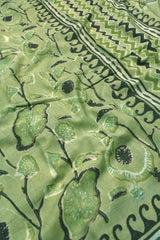 Green Jaipur Cotton Ajrakh Print Saree