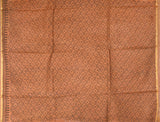 Light Brown Chanderi Ajrakh Print Saree