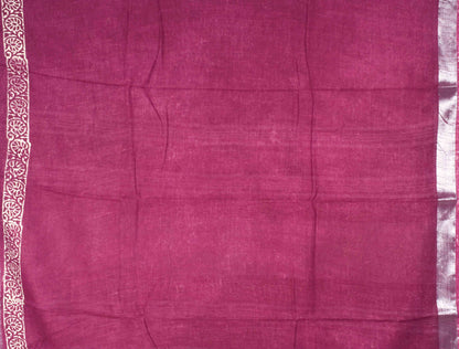 Maroon Jaipur Cotton Slub Saree