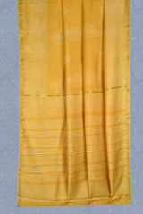 Yellow Chanderi Small Jari Border Saree