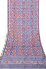 Blue Plant Chanderi Small Jari Border Saree