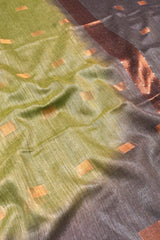 Light Green Banswara Dobby Saree