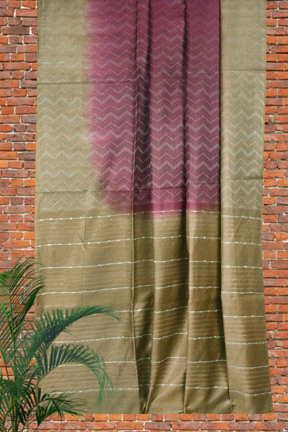 Light Brown Cotton Silk Jacquard Saree