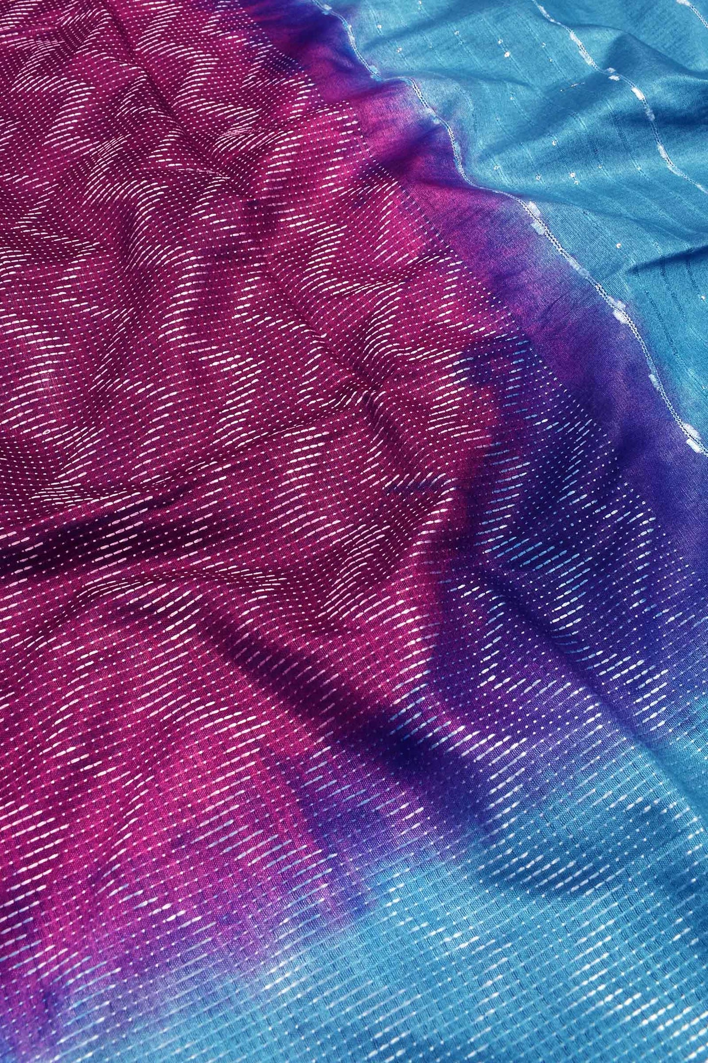 Violet Zig Zag Cotton Silk Jacquard Saree