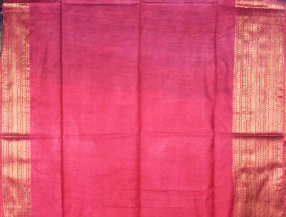 Violet Cotton Silk Shibori Print Saree