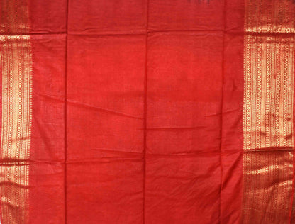 Brown Cotton Silk Shibori Print Saree