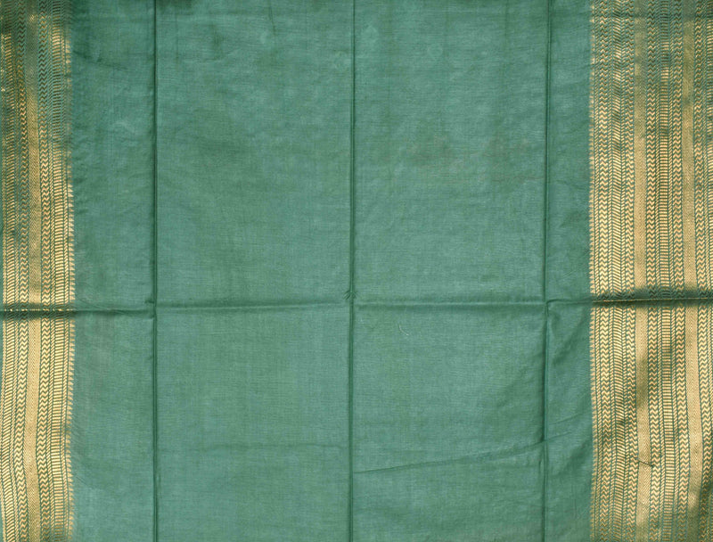 Green Cotton Silk Shibori Print Saree