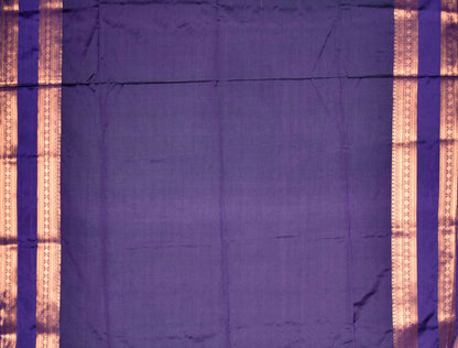 Light Violet Body Checks Rudraksh Double Border Semi Soft Silk Saree