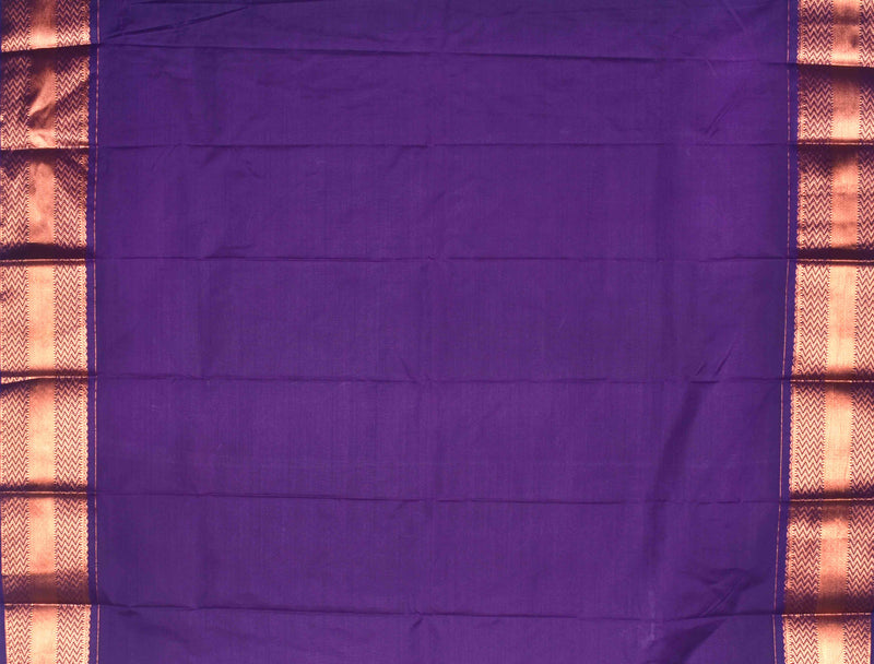Sandal Violet Kottanj Plain Semi Soft Silk Saree