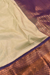 Sandal Violet Kottanj Plain Semi Soft Silk Saree