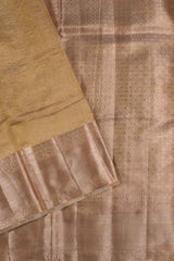 Gold Crush Tissue Plain Saree