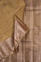 Gold Crush Tissue Plain Saree