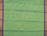 Green Chettinad Pure Cotton Peacock Border Saree