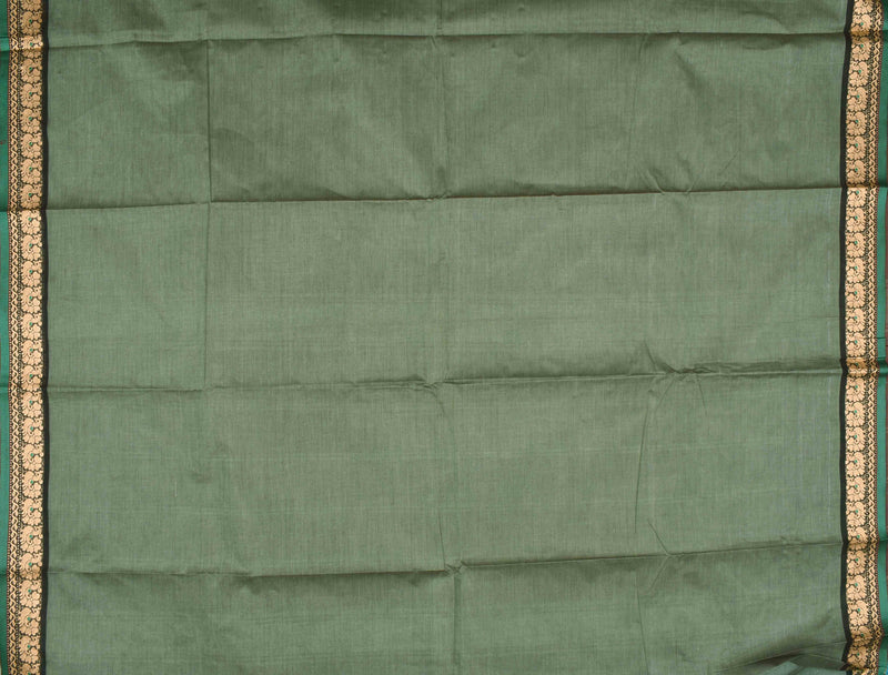 Light Green Chettinad Pure Cotton Peacock Border Saree