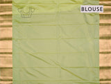 Light Green Plain Art Silk Tissue Fancy Pallu Saree