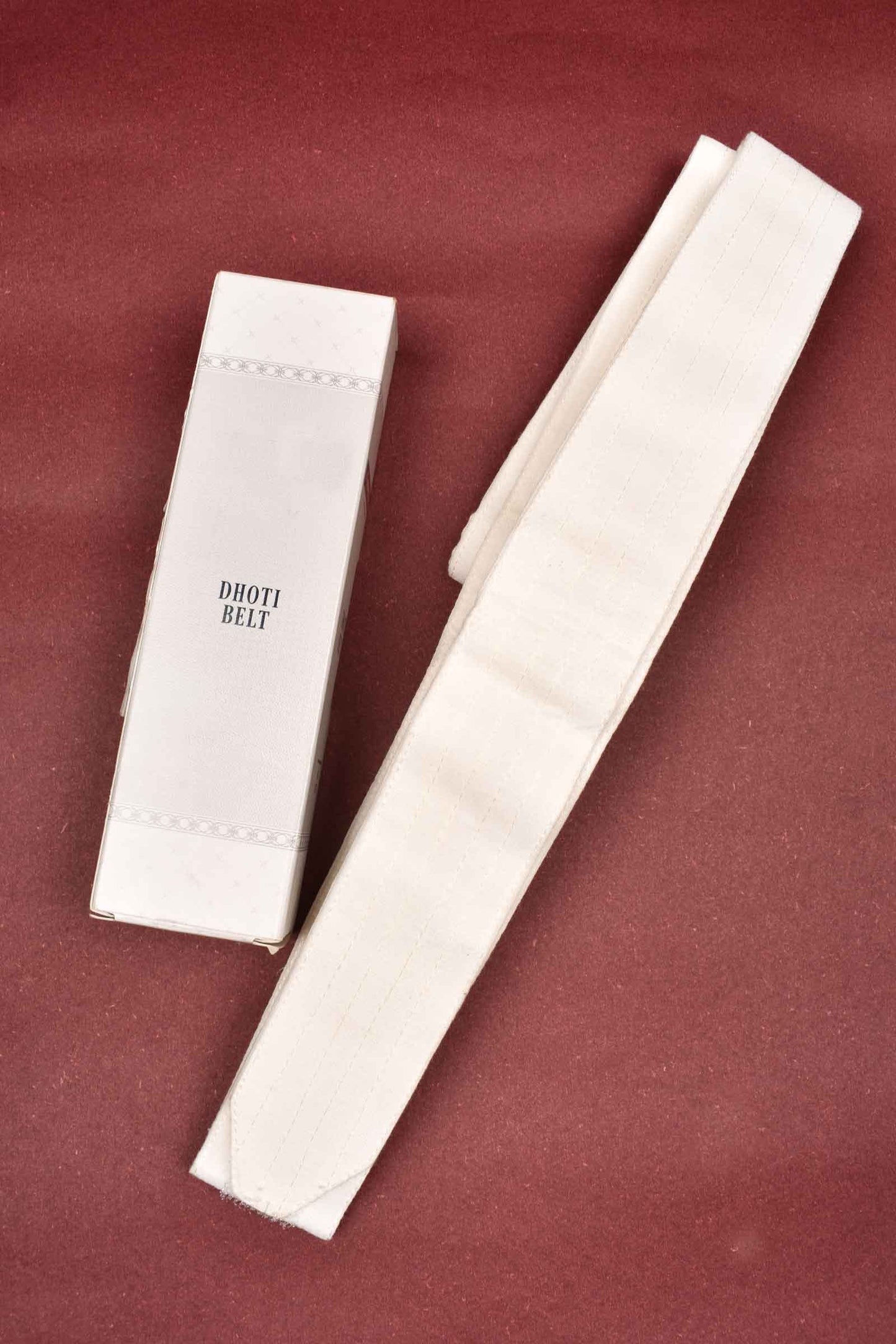 Off White Cream Velcro Belt For Mens Dothi 28-44