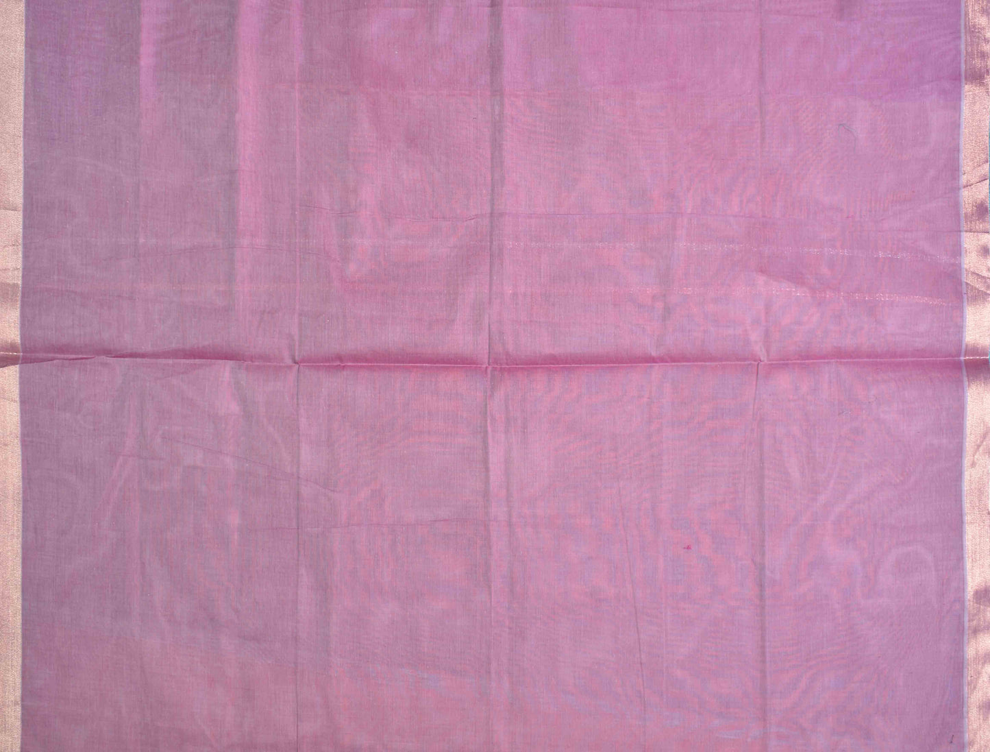 Brown Cotton Pink Pure South Cotton Four Leaf Zari Butta Saree