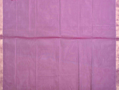 Light Brown Pink Pure South Cotton Four Leaf Zari Butta Saree