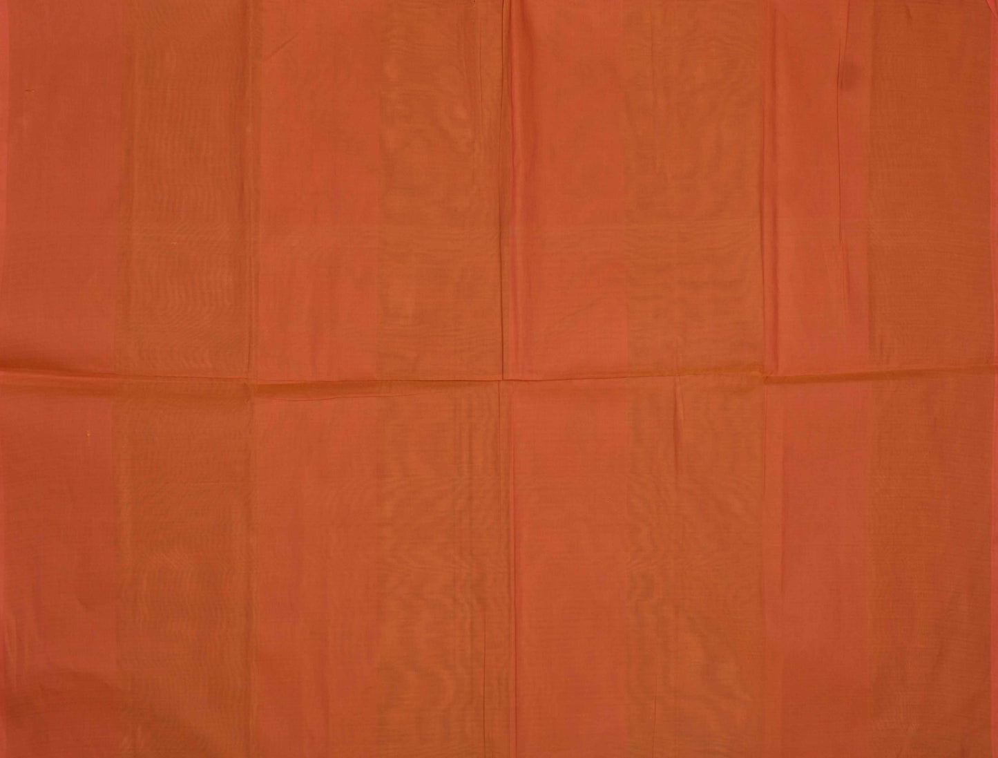 Orange Pure South Cotton Kolam Butta Self Kolam Pallu Saree