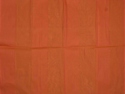 Orange Pure South Cotton Kolam Butta Self Kolam Pallu Saree