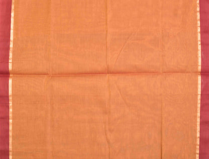 Orange Pure South Cotton Multi Jari Butta Rich Pallu Saree