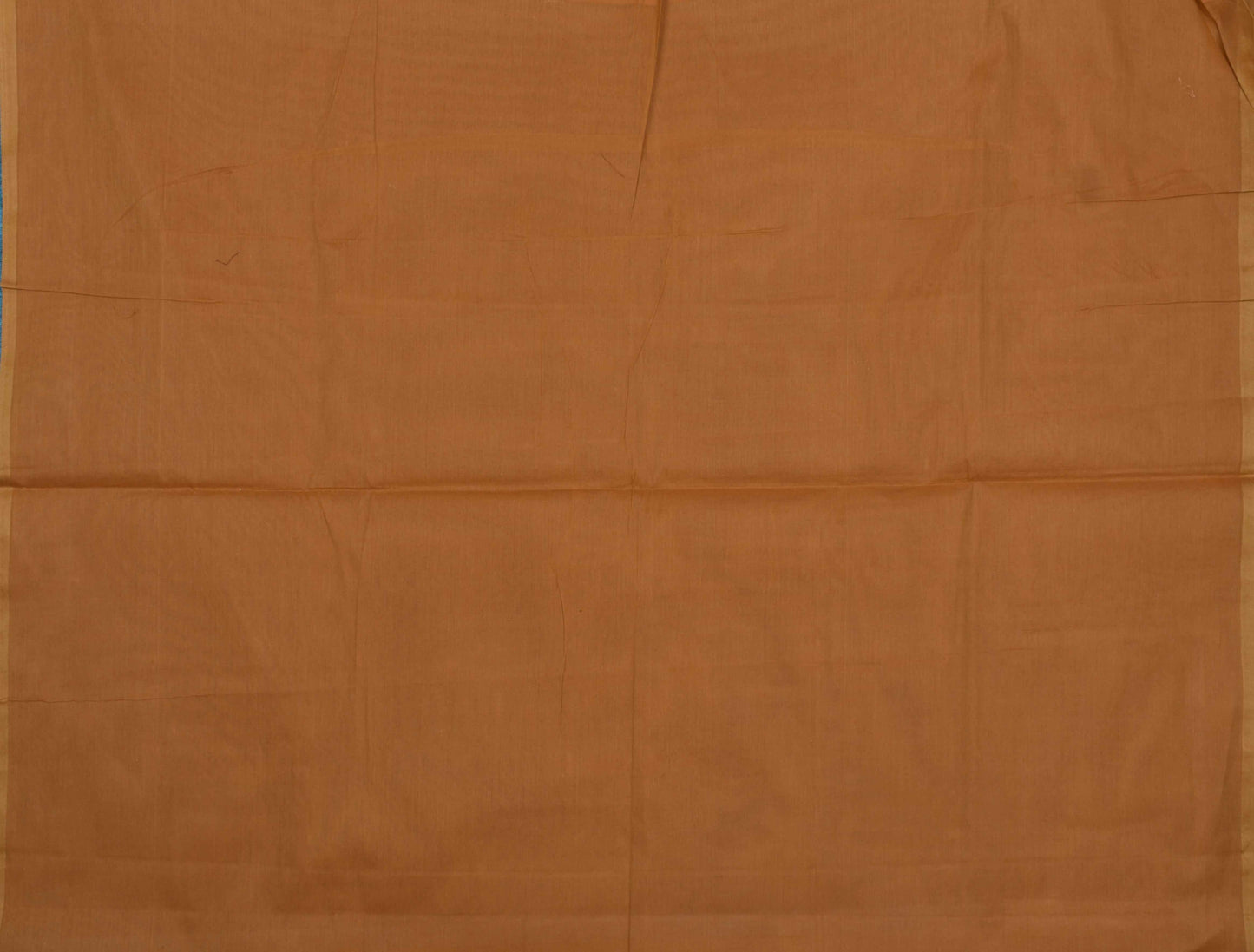 Dark Orange Pure South Cotton Without Border Five Leaf Butta Saree