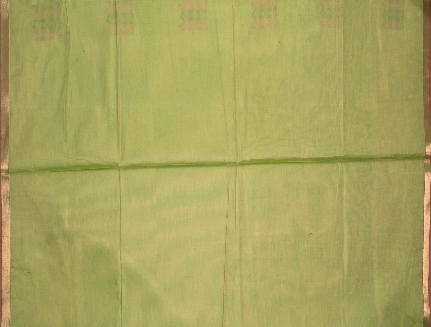 Green Pure South Cotton Double Color Butta Rich Pallu Saree