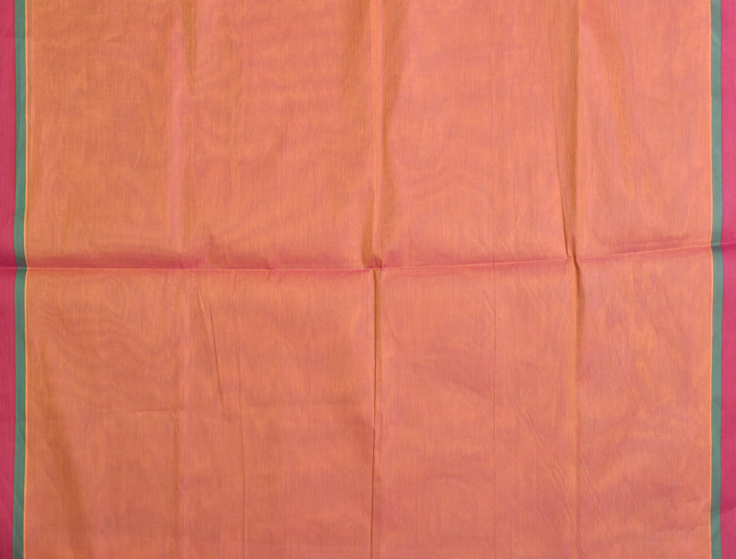 Orange Pure South Cotton Multi Jari Multi Butta Saree