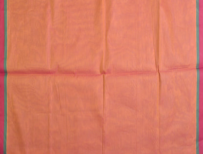 Orange Pure South Cotton Multi Jari Multi Butta Saree